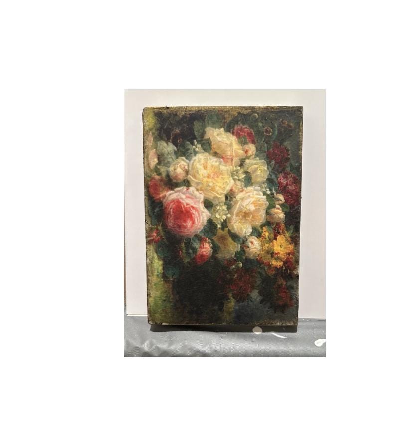 Floral Wood Block Art, Farmhouse Flowers, 5x7 In, Rustic Decor Gift by Mikela Lindel Home