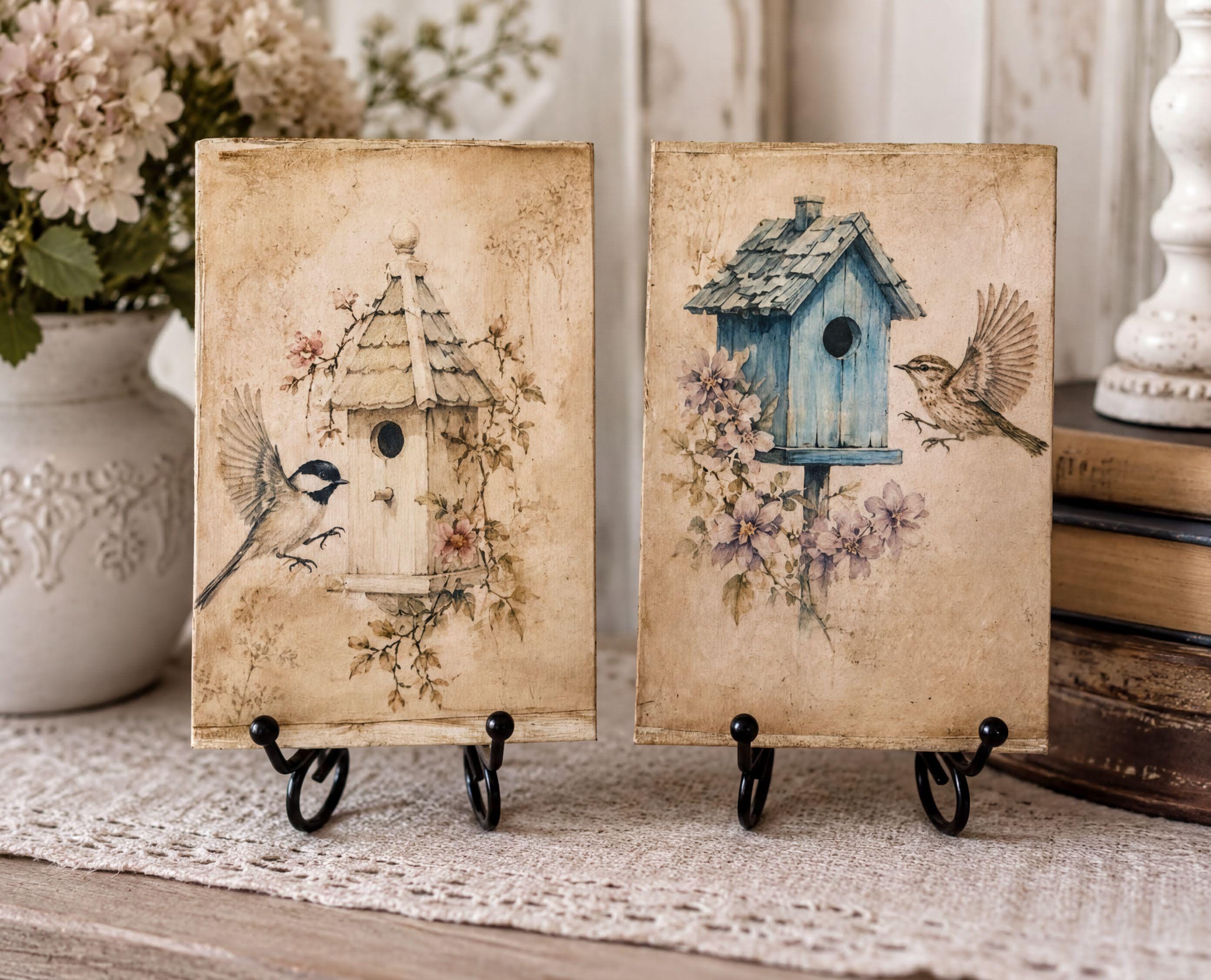 Birdhouses: 4"x6" each