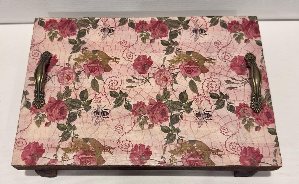 Vintage Rose Riser: 9"x6"
