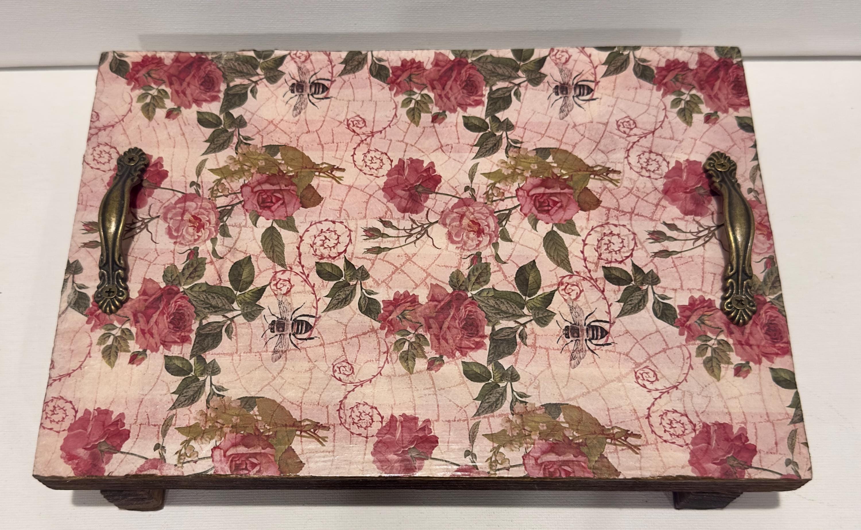 Vintage Rose Riser: 9"x6"