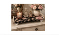 Gothic Wood Riser, Roses With Script, 12 X 5.5 In, Floral Tray by Mikela Lindel Home