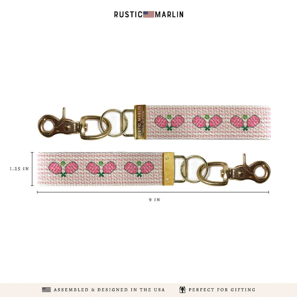 Pickleball Keychain | Pink Sports Gift, Bag Accessory, USA Made