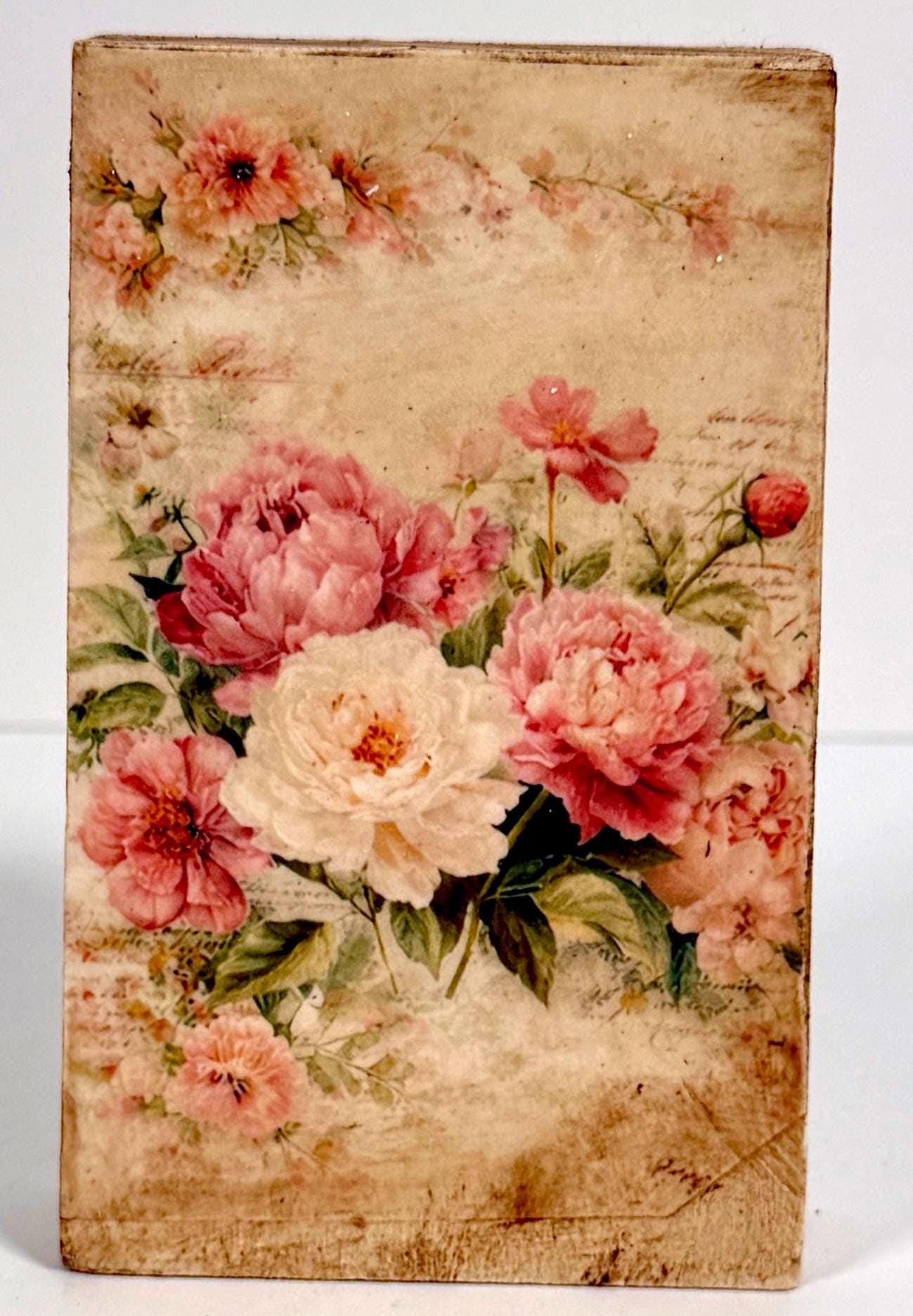 Antique Pink Peony: 3"x5"