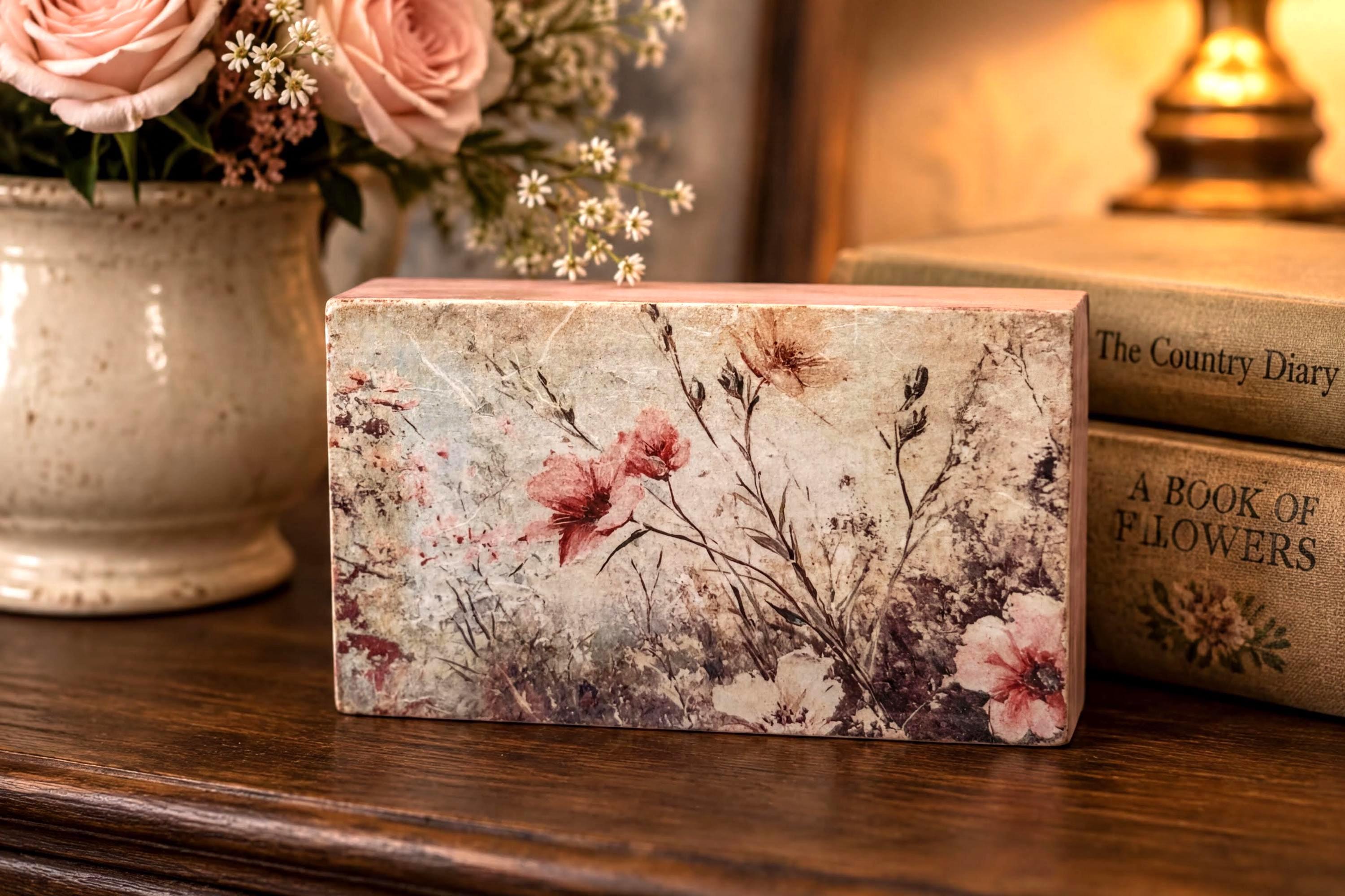 Pink Poppy Wildflowers: 5"x3"