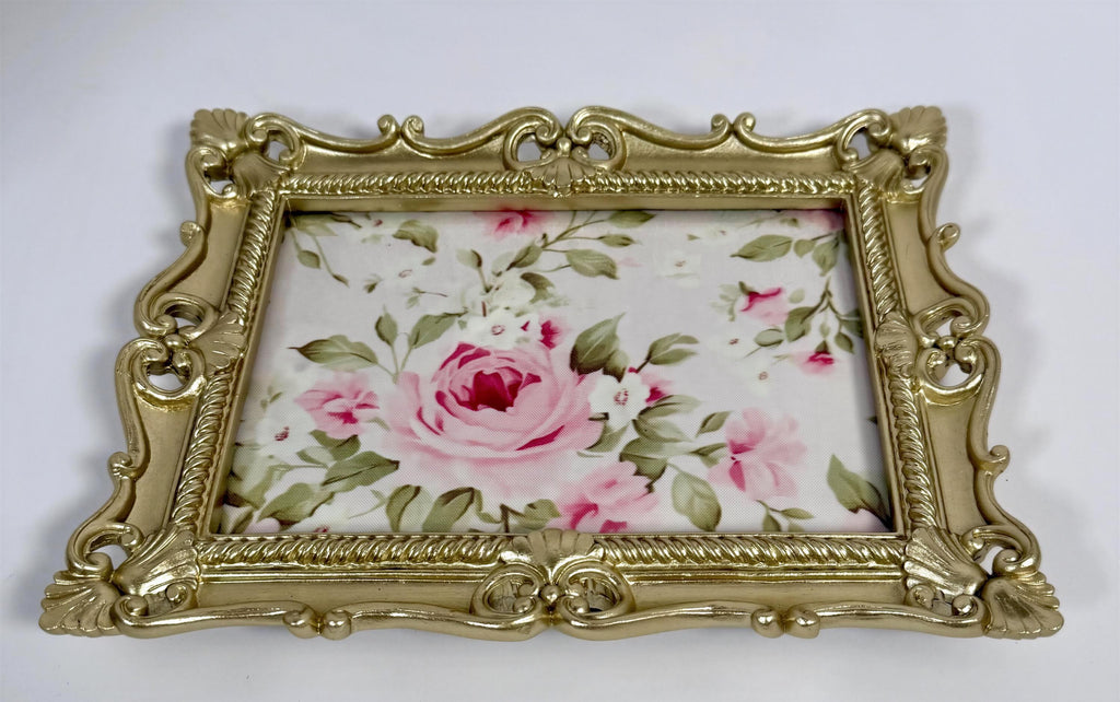 Laura AshleyGold Ornate Tray: 9"x7"