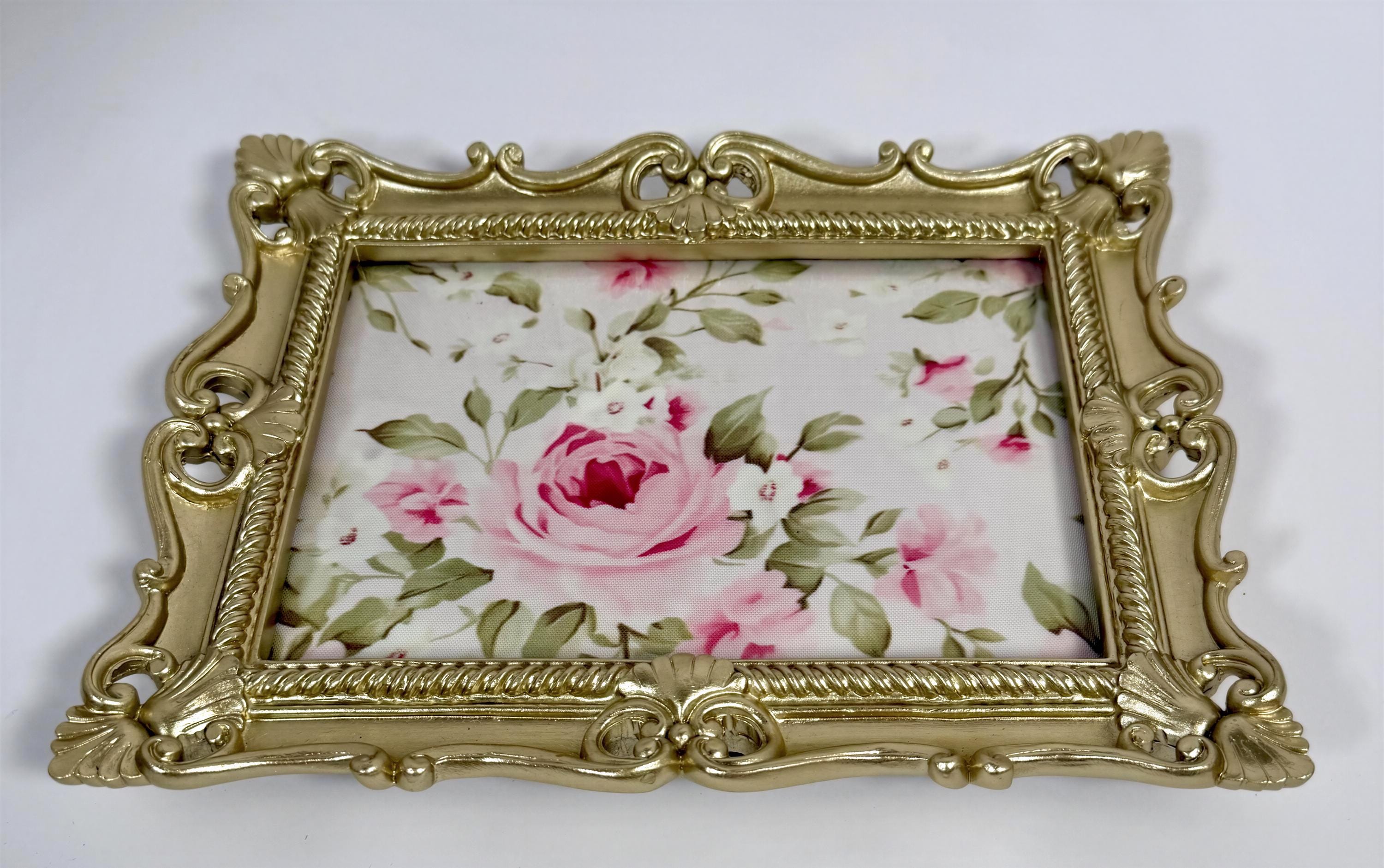 Laura AshleyGold Ornate Tray: 9"x7"