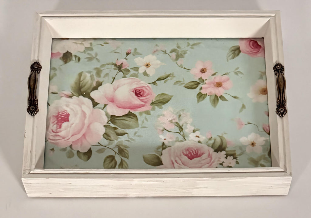 Distressed White Shabby Vanity Tray: 8"x10"
