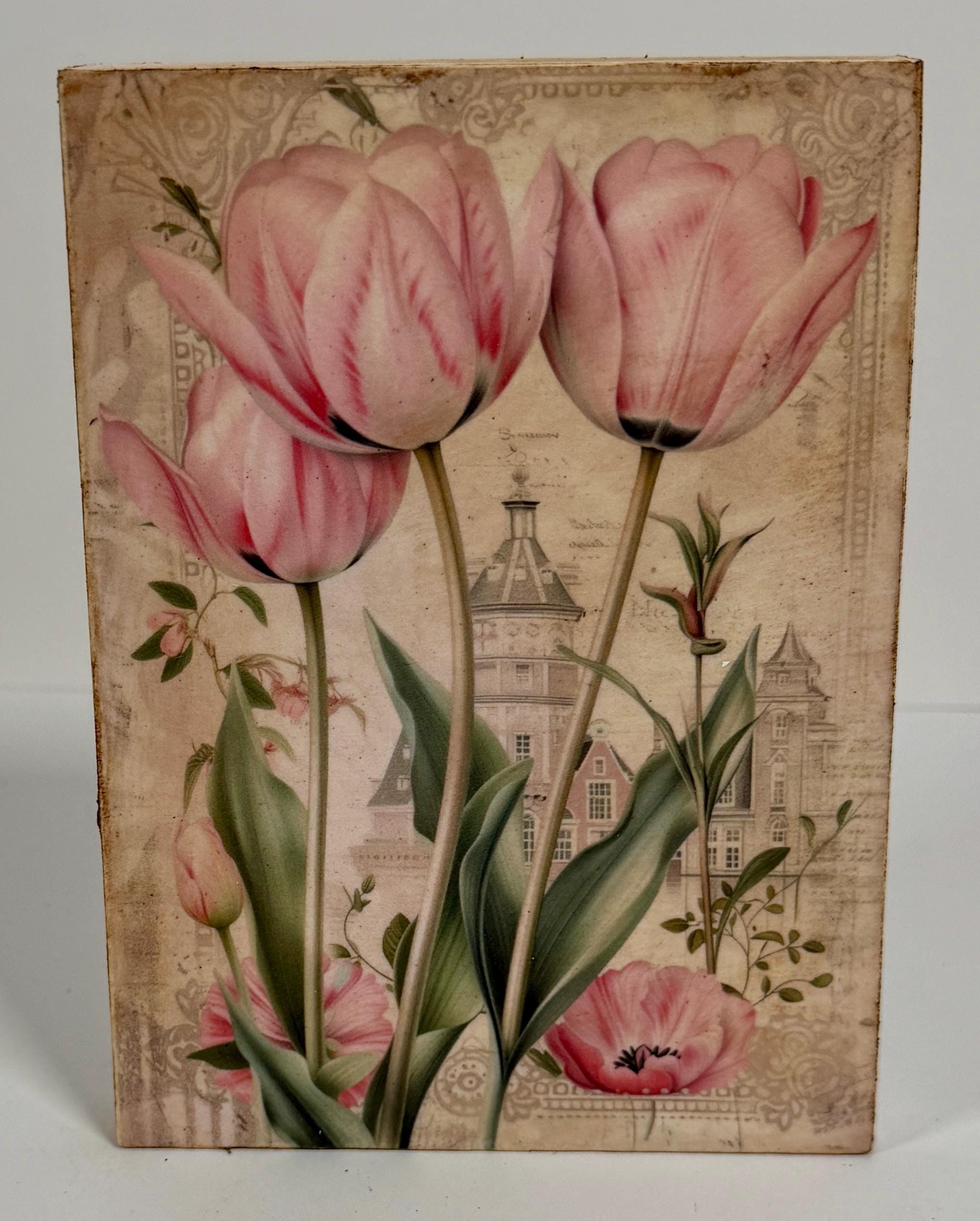Pink Tulips: 5"x7"