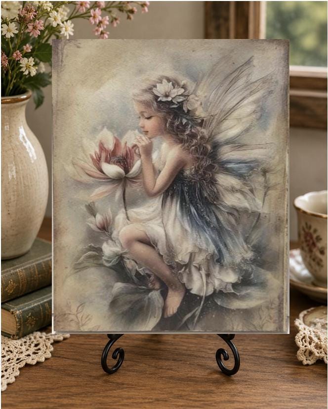 Vintage Fairy: 8"x10"
