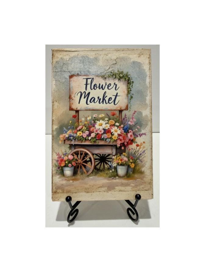 Flower Market: 4"x6"