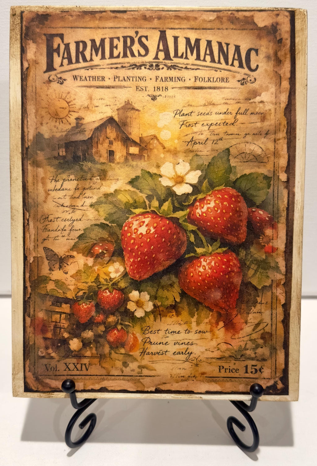 Farmhouse Fruit Wall Art | Strawberry Lemon Panels 6x8 Inch Decor by Mikela Lindel Home