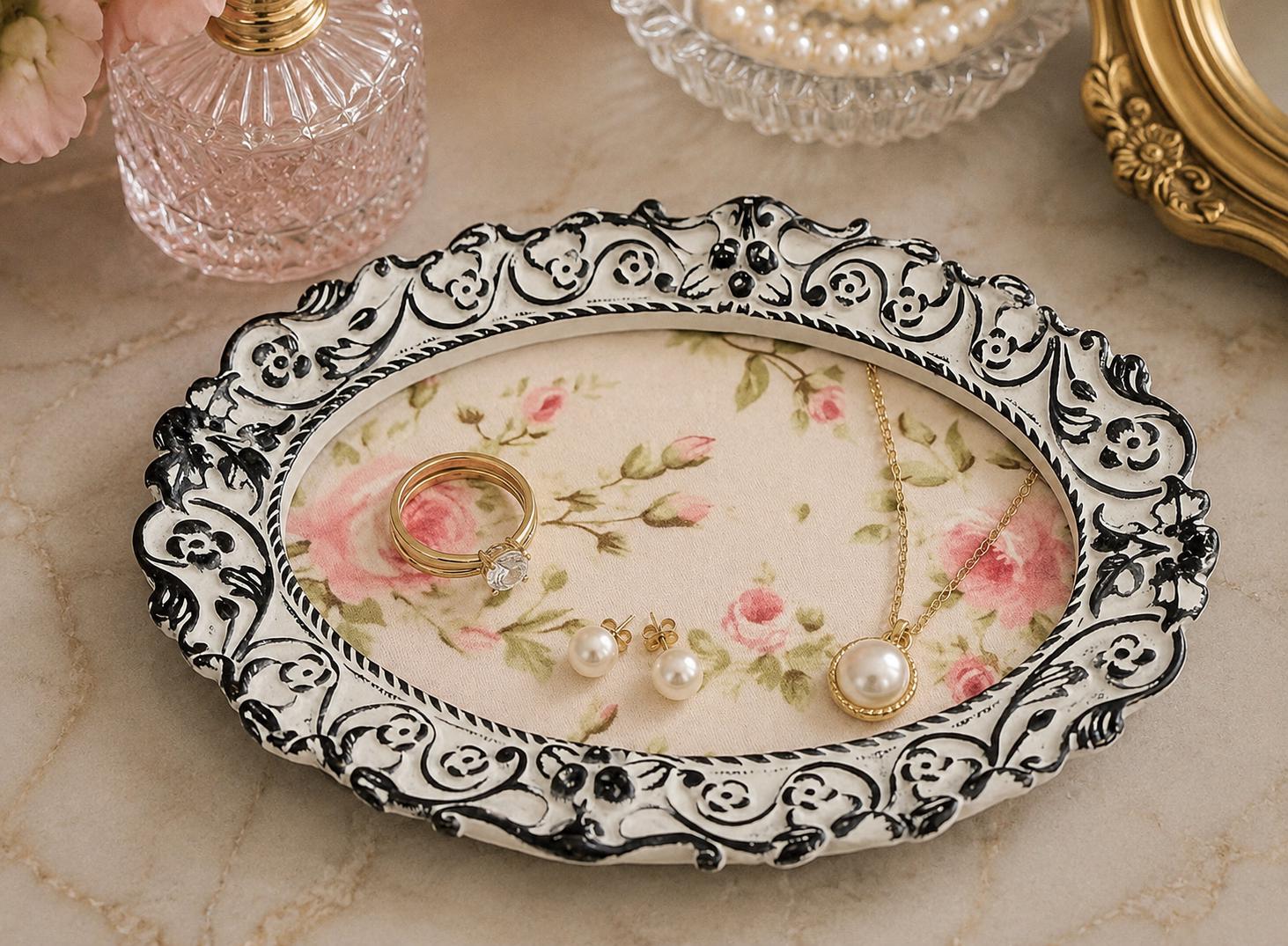 Mini French Country Vanity Tray: 5"x7"