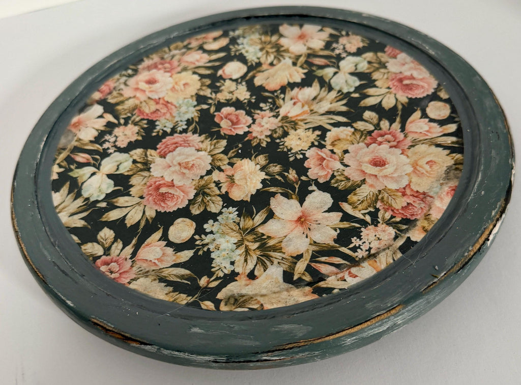 Rustic Floral Lazy Susan: 10.25"