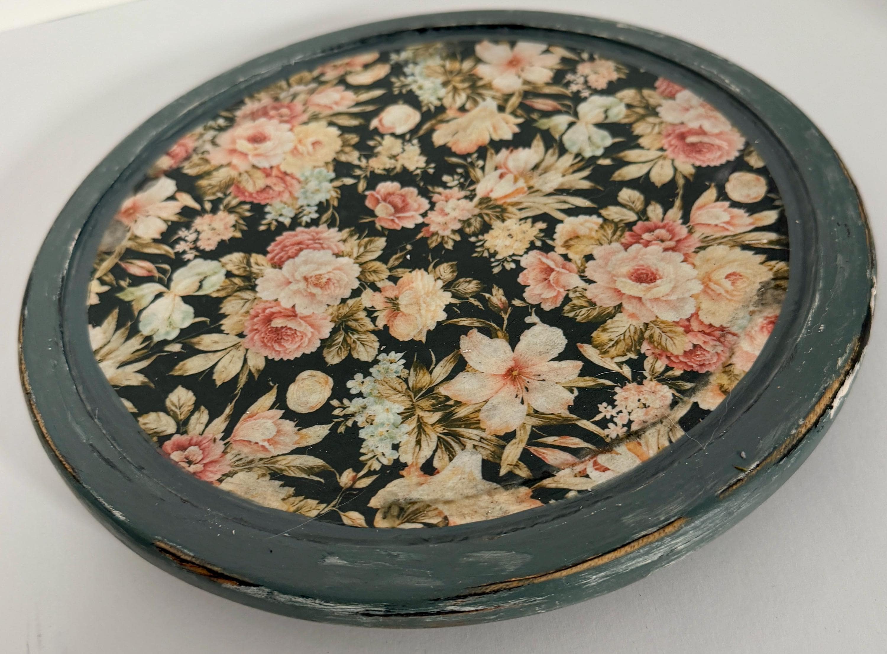 Rustic Floral Lazy Susan: 10.25"