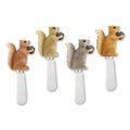 4-Piece Squirrels Polyresin Cheese Spreader