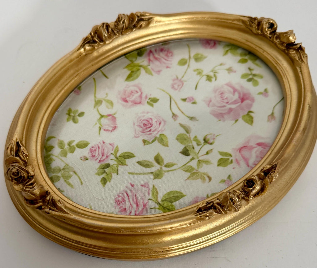 Gold French Country Oval Vanity Tray: 8.5"x6.5" each