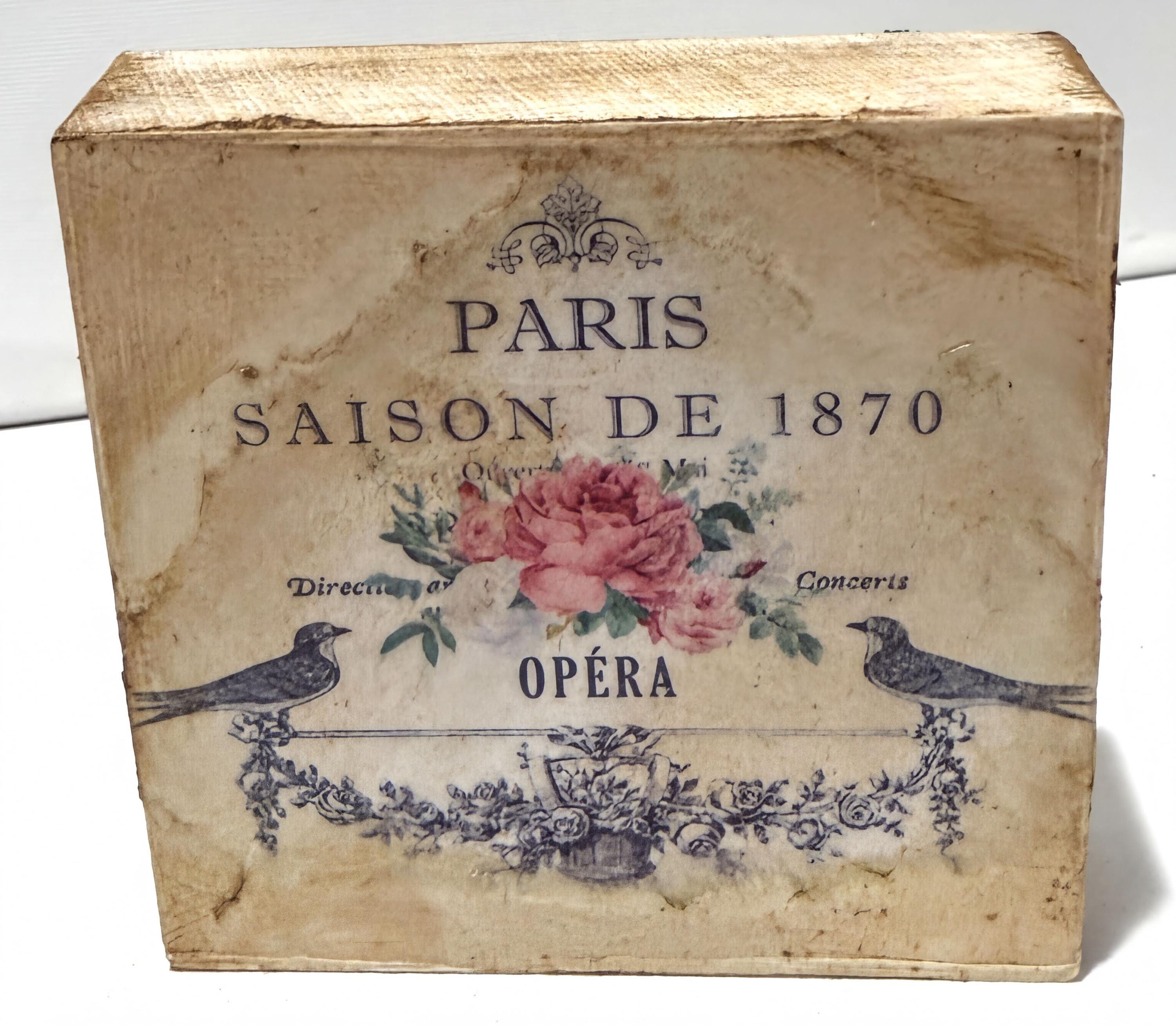 Parisian Floral & Songbirds: 4"x4"