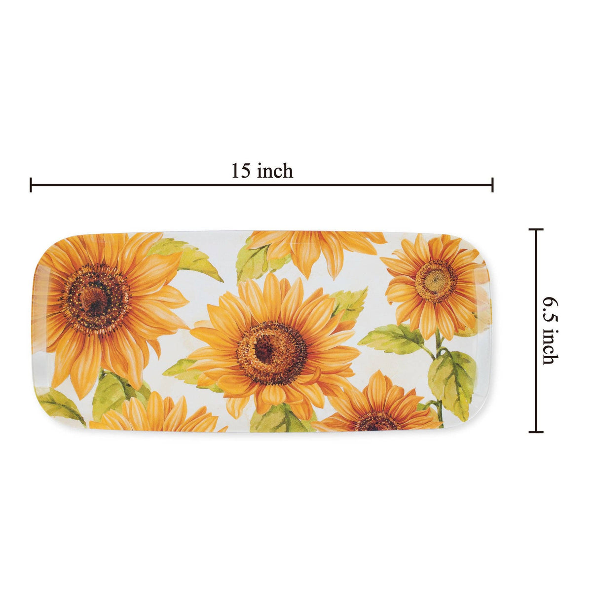 Sunflower 15" Melamine Rectangle Tray
