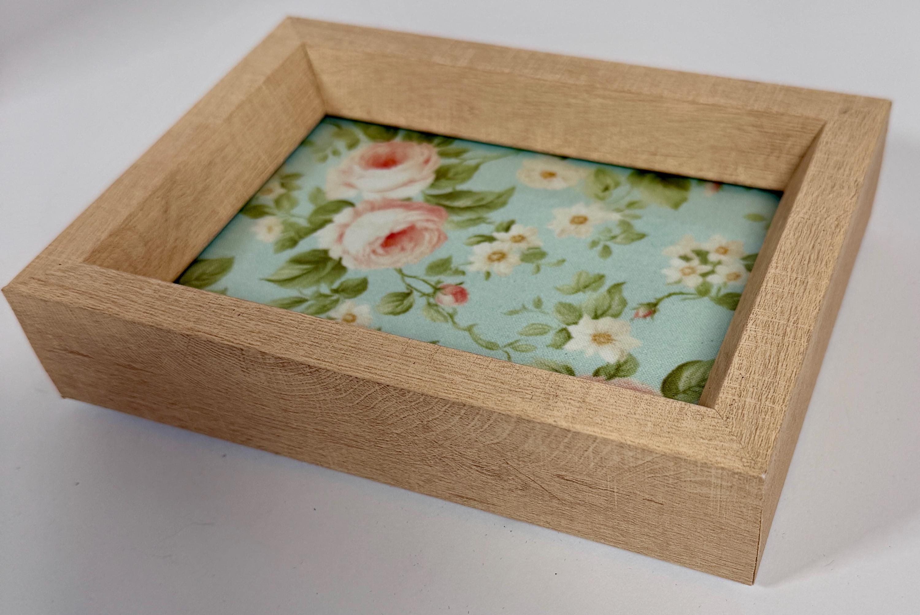 Deep Floral Jewelry Tray: 7"x5"x1.5"