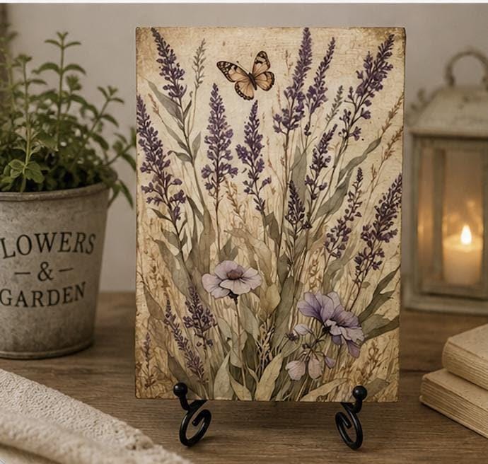Lavender and Butterfly: 5"x7"