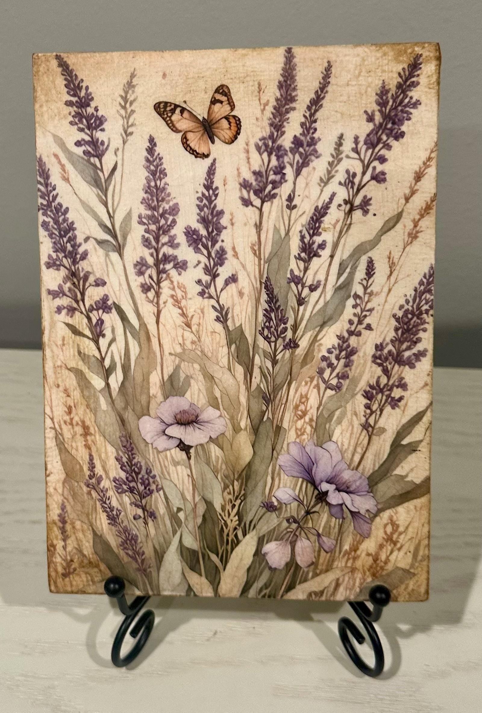 Lavender and Butterfly: 5"x7"