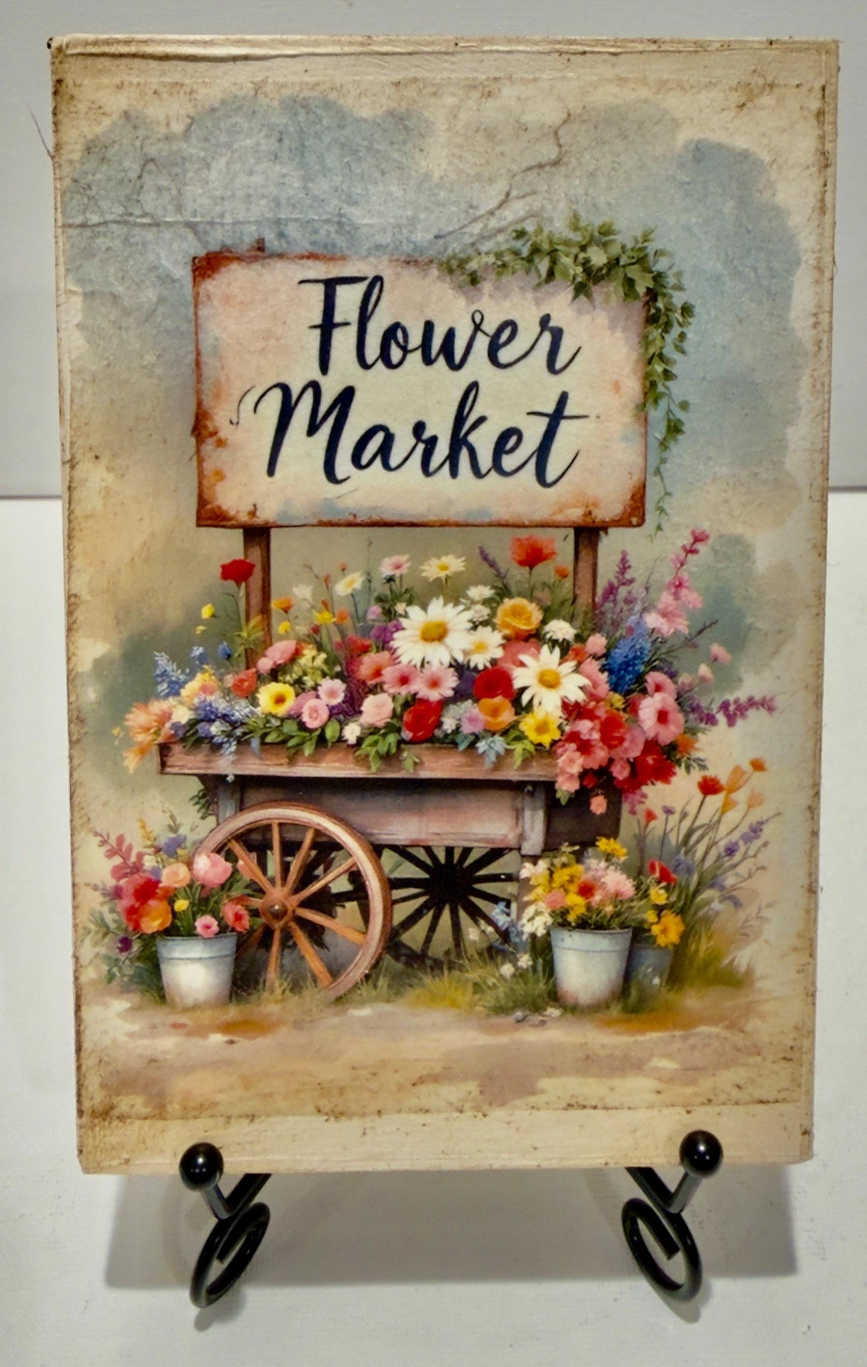 Flower Market: 4"x6"
