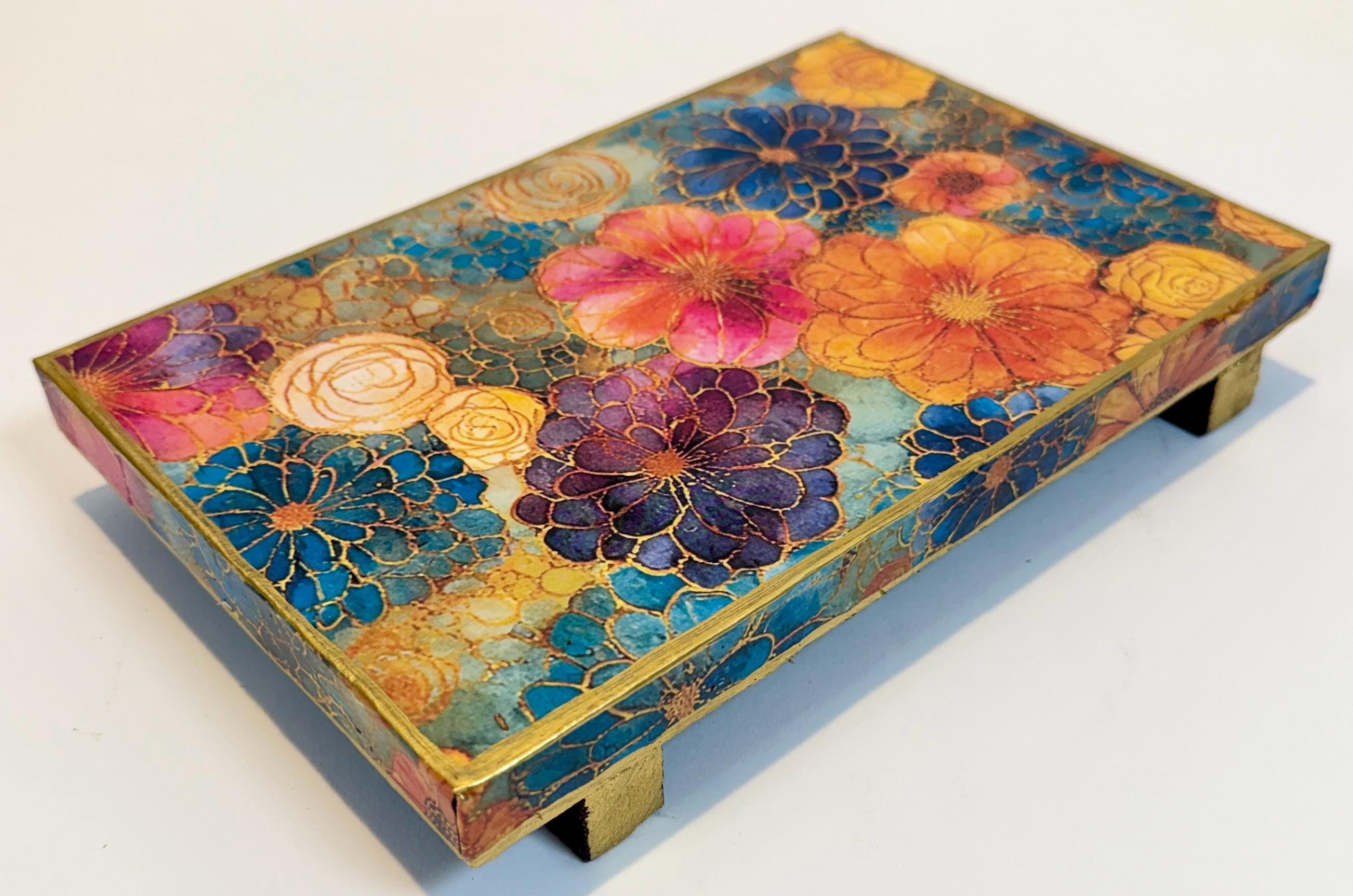 Bright Floral Riser: 9"x6"