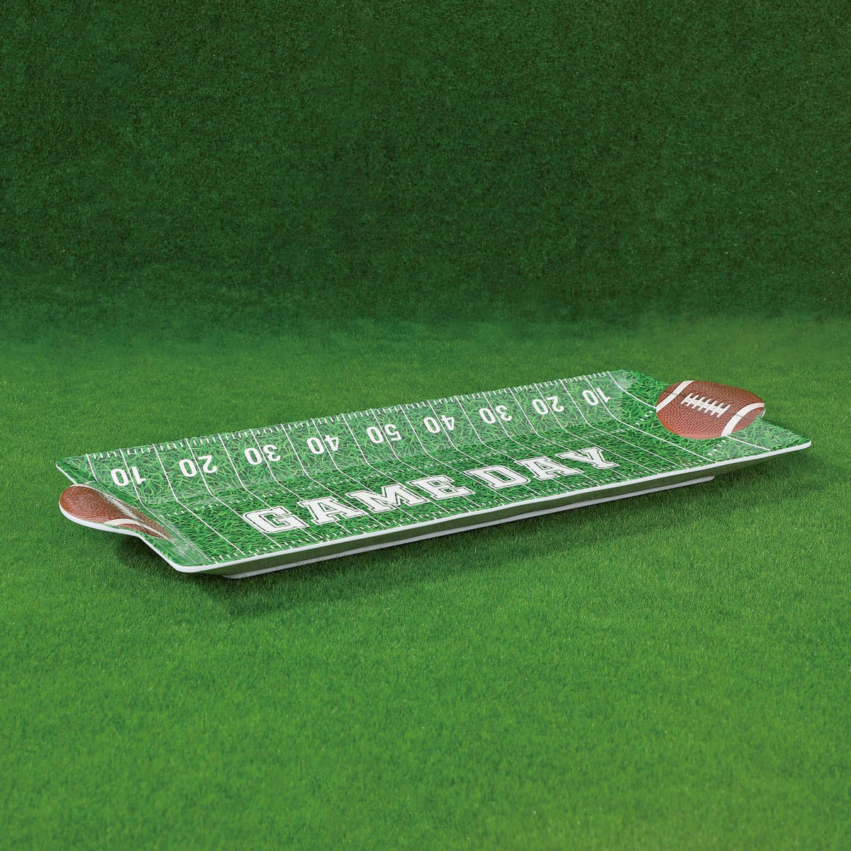 Football-Themed 16" Melamine Rectangle Tray