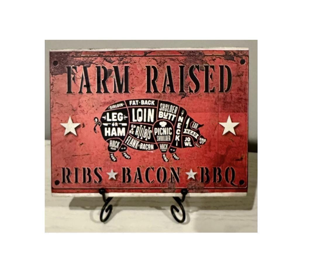 Pig Butcher Chart: 6"x8"