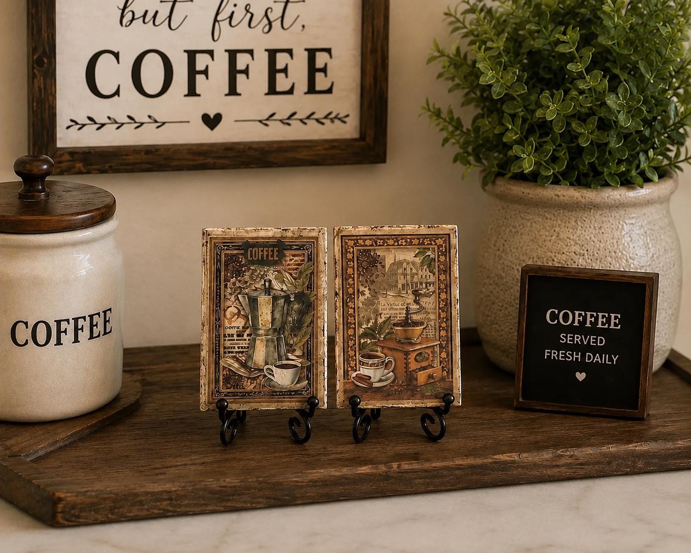 Vintage Coffee: 4"x6" each