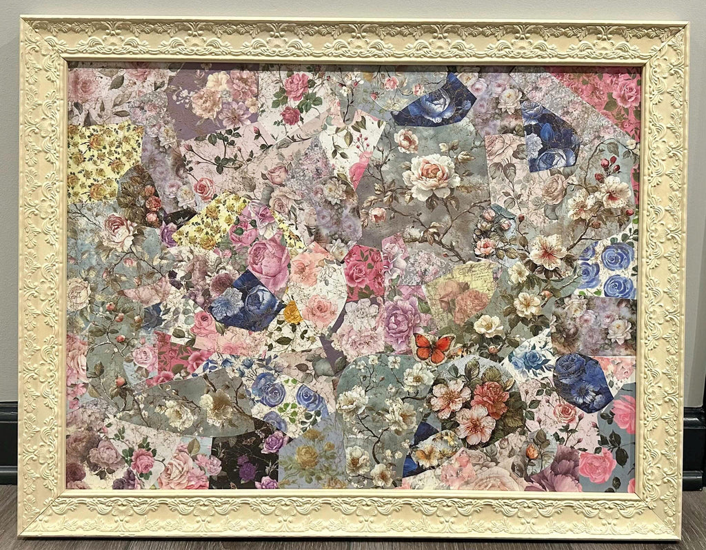 Roses And Butterfly: Framed Wall Art, 24 x18"