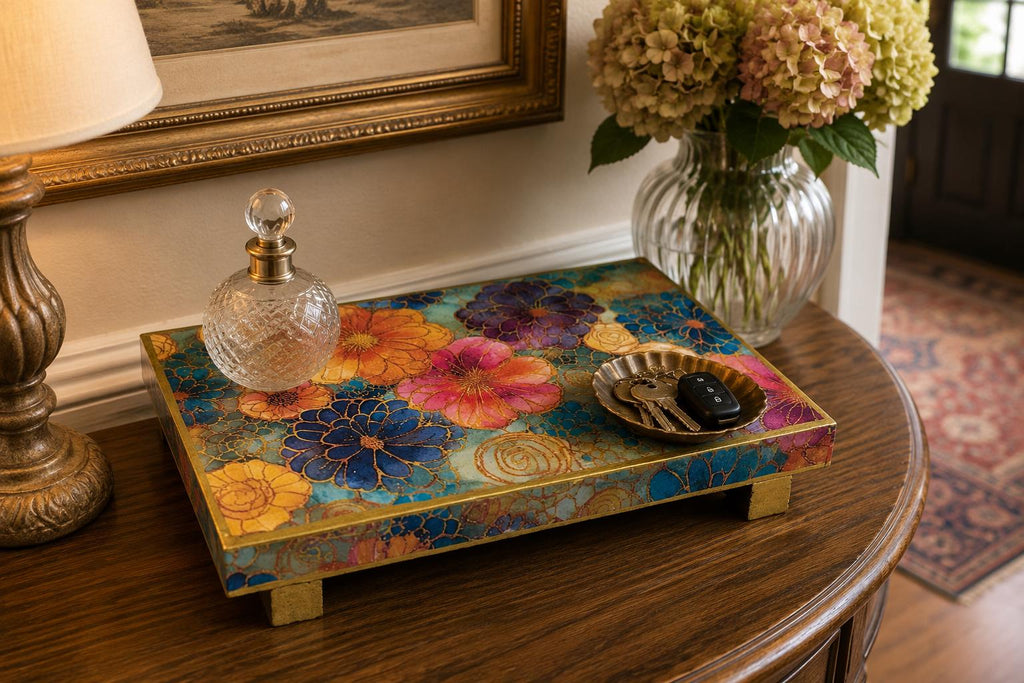 Bright Floral Riser: 9"x6"