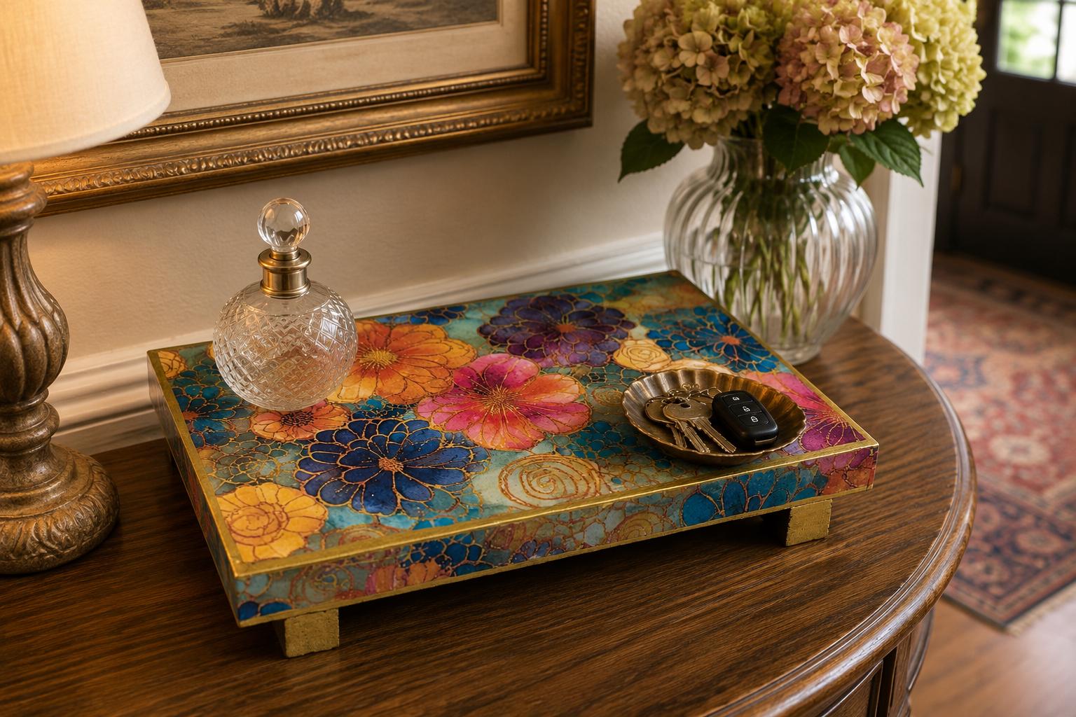 Bright Floral Riser: 9"x6"