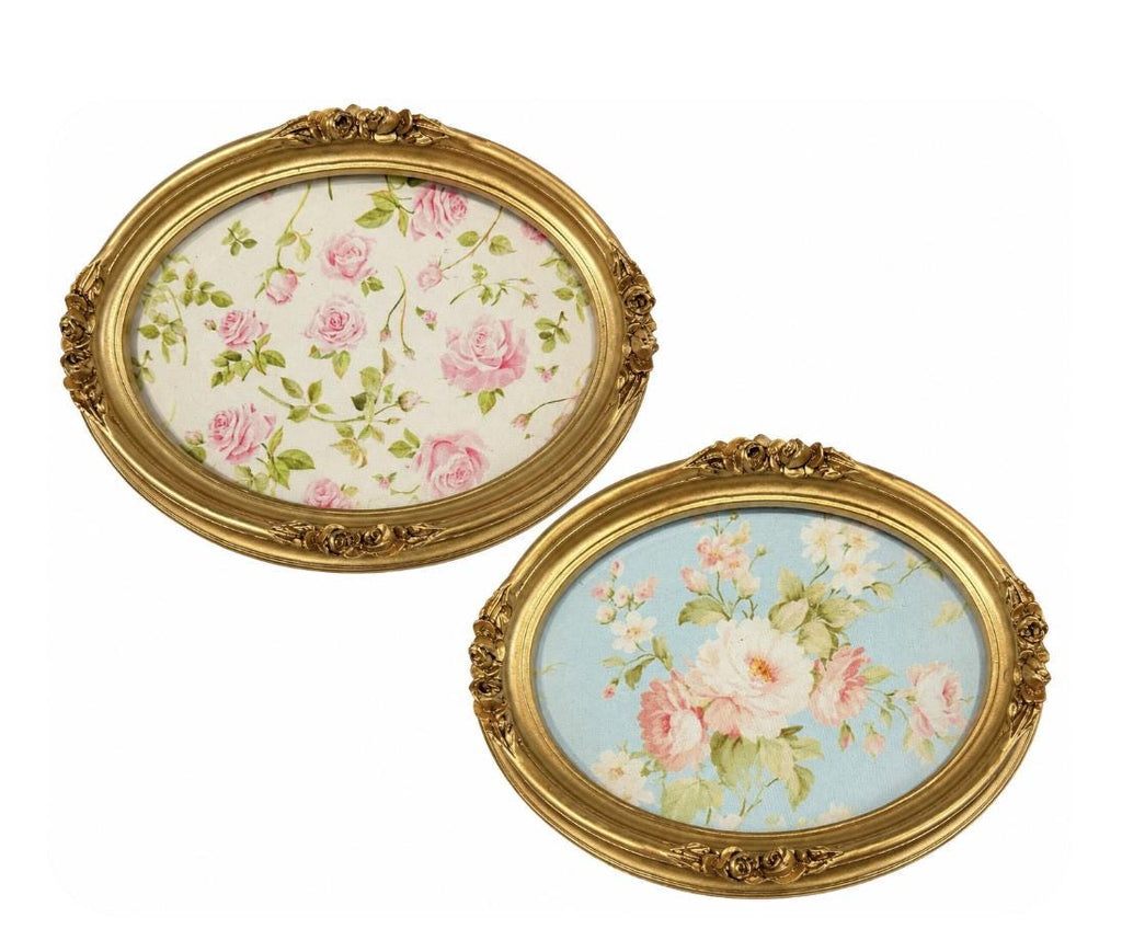 Gold French Country Oval Vanity Tray: 8.5"x6.5" each