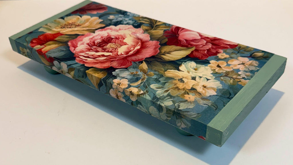 Sage Green Peony Riser: 12"x5.75"