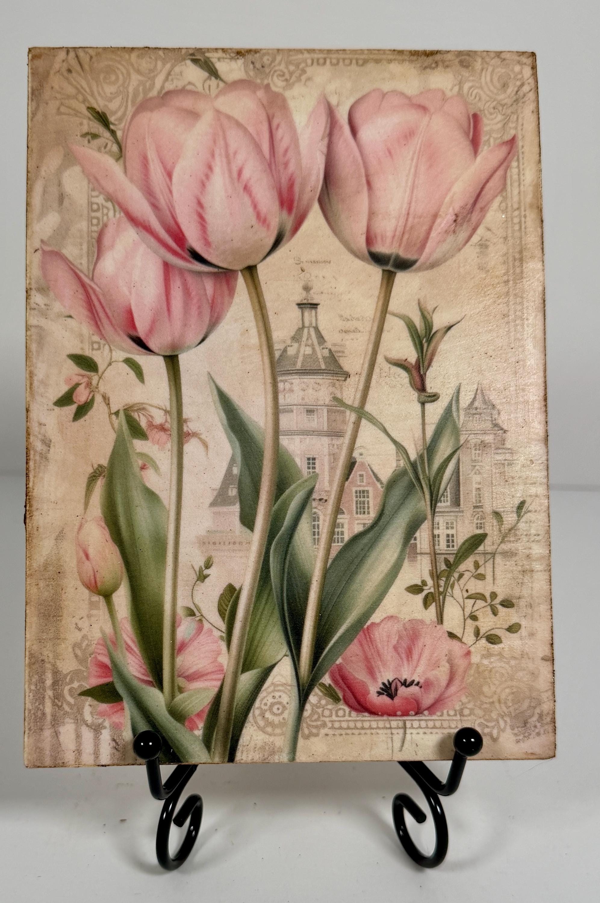 Pink Tulips: 5"x7"