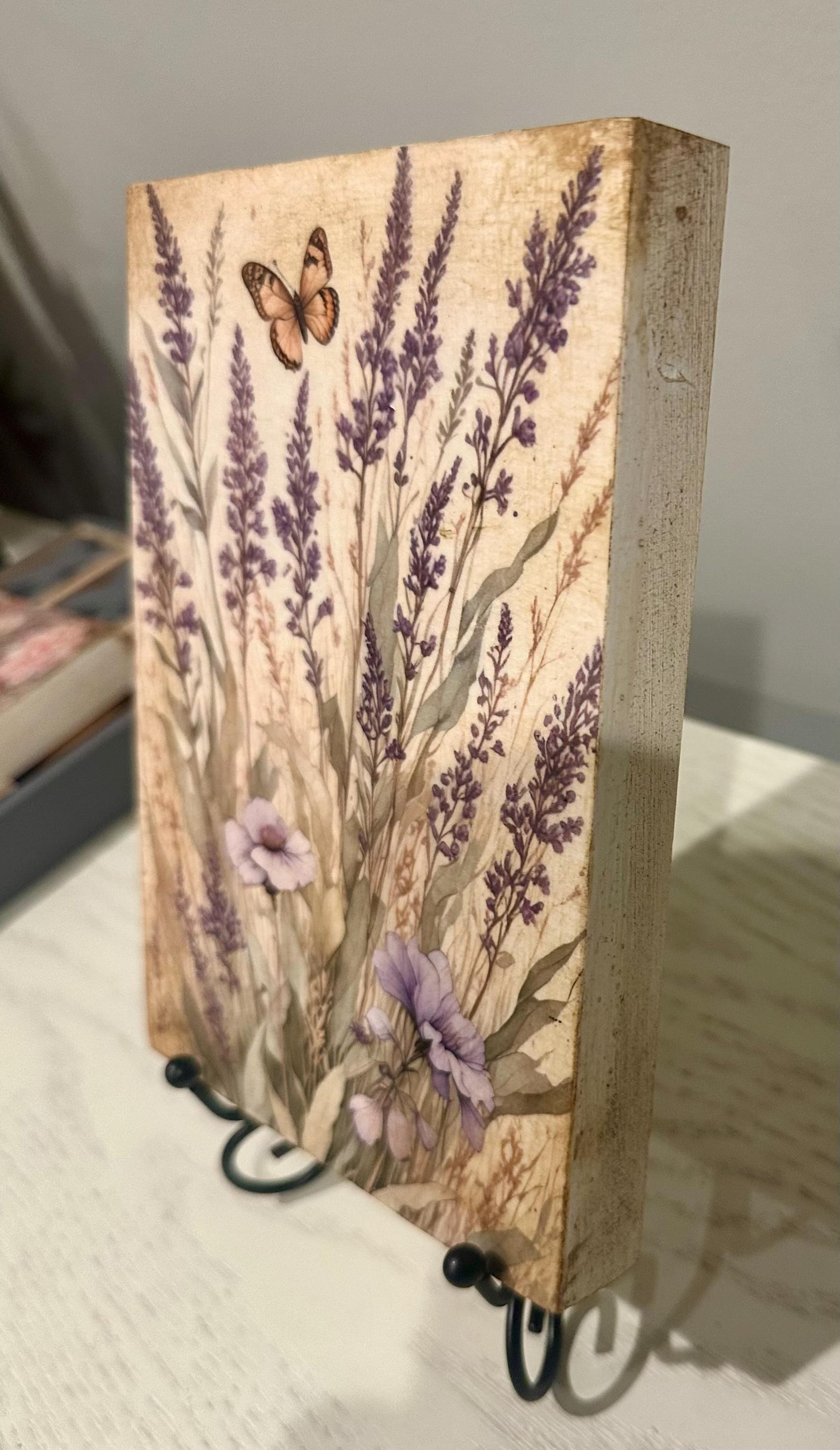 Lavender and Butterfly: 5"x7"