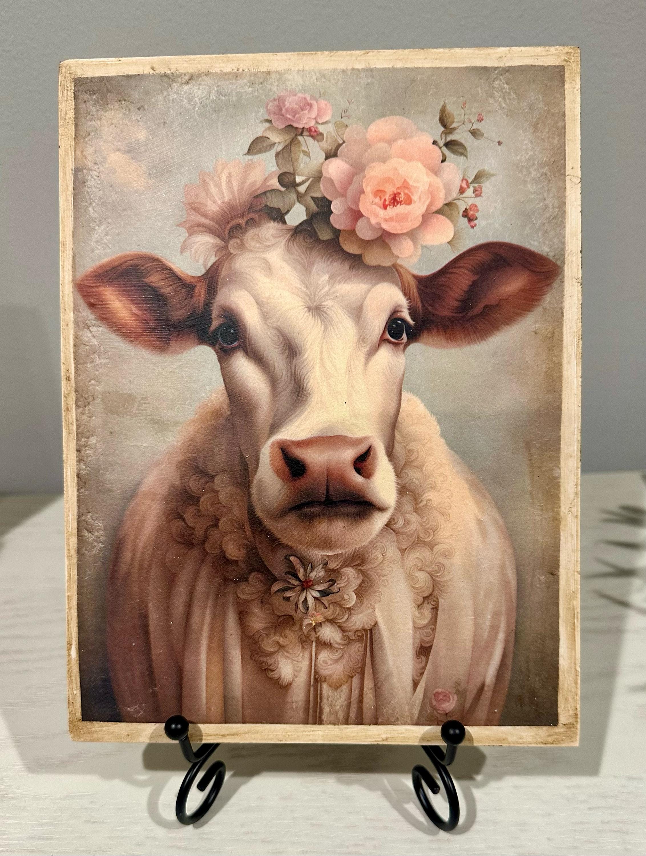 Pretty Lady Cow: 6"x8"
