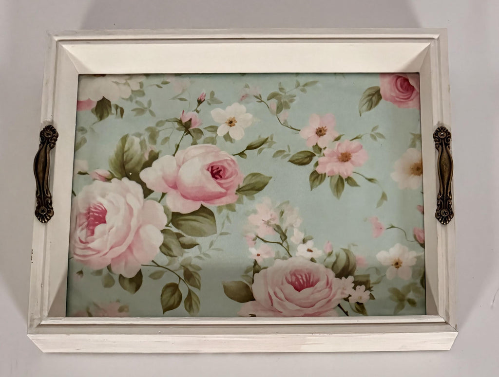 Distressed White Shabby Vanity Tray: 8"x10"