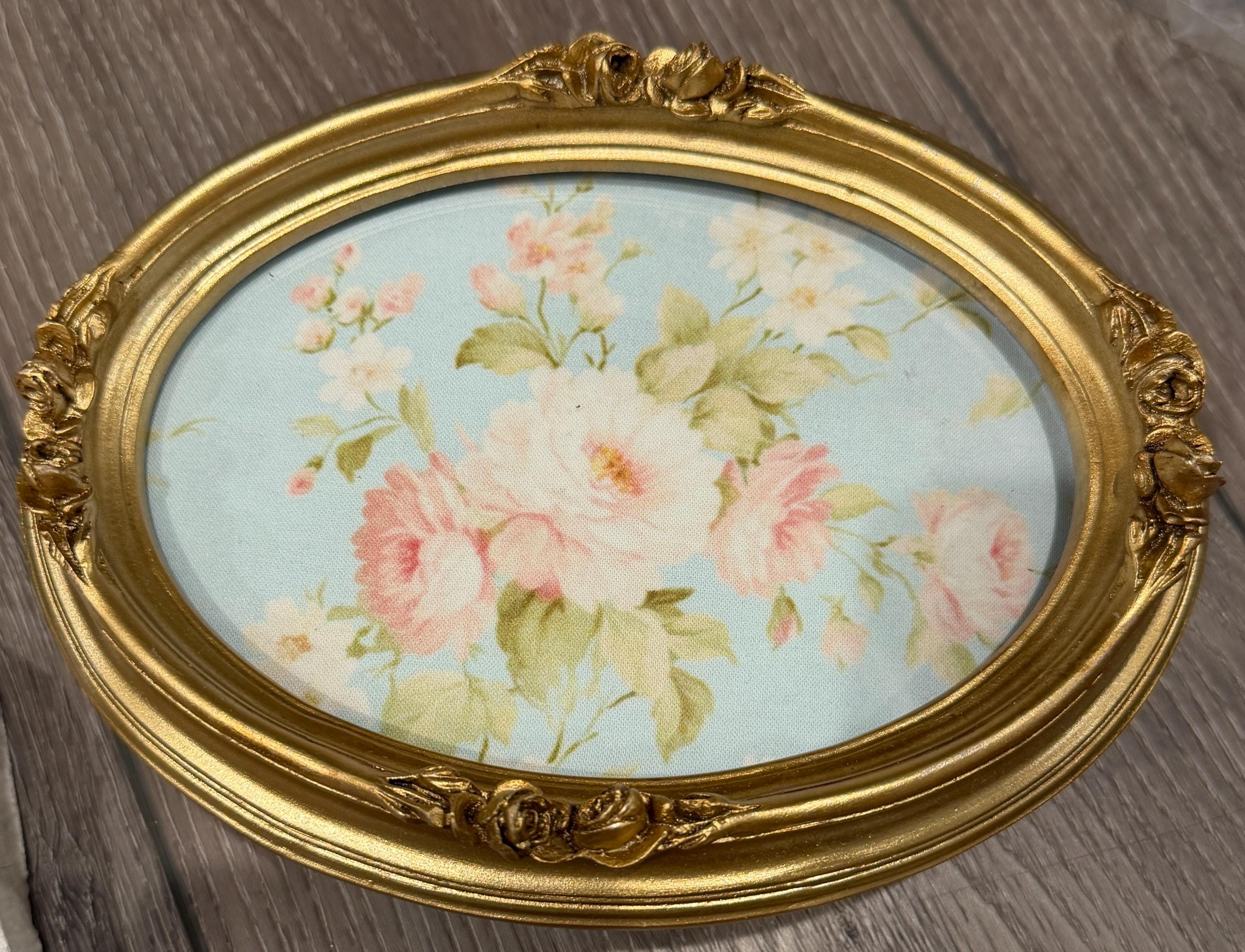 Gold French Country Oval Vanity Tray: 8.5"x6.5" each