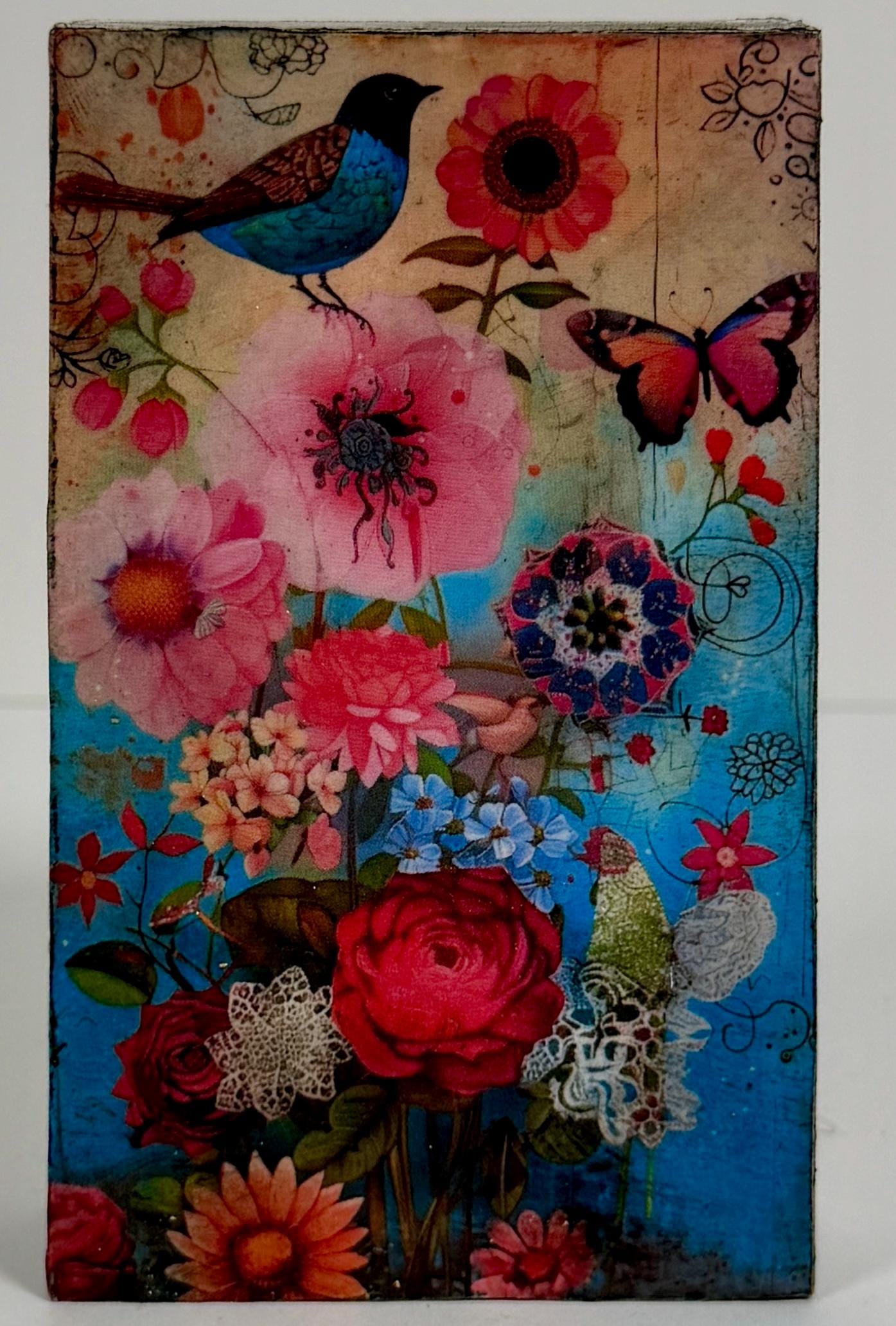 Boho Bird and Butterfly Garden: 3"x5"