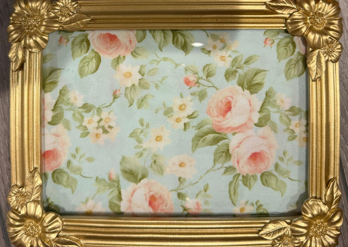 Gold Floral Vanity Tray, 8" X 6.25", Jewelry Display Stand by Mikela Lindel Home