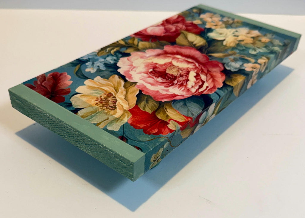 Sage Green Peony Riser: 12"x5.75"