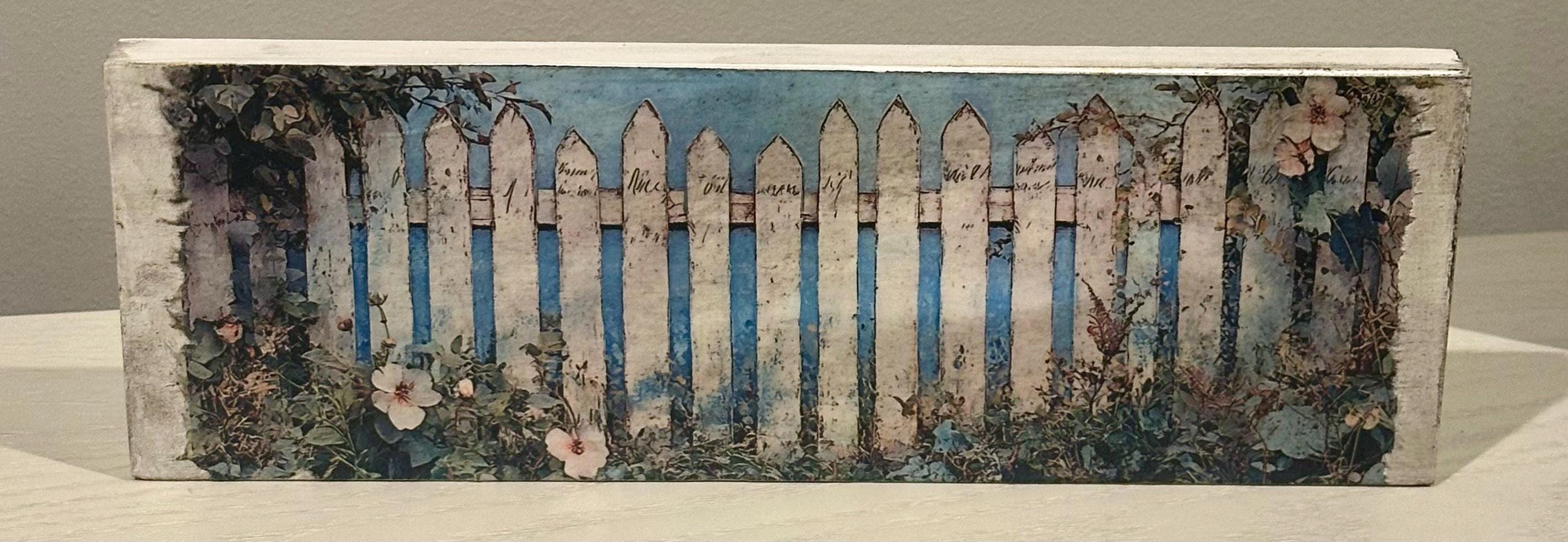 White Picket Fence: 12"x4"