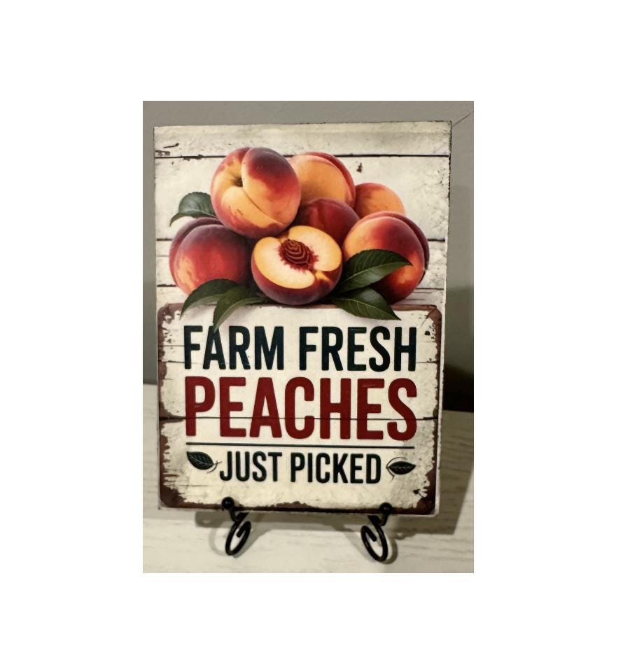 Farm Fresh Peaches: 6"x8"