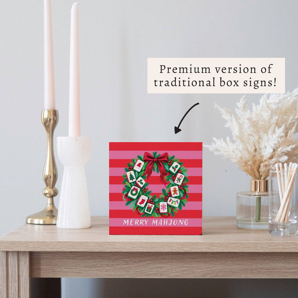 Merry Mahjong Block Sign