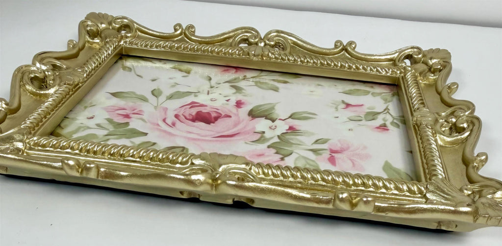 Laura AshleyGold Ornate Tray: 9"x7"