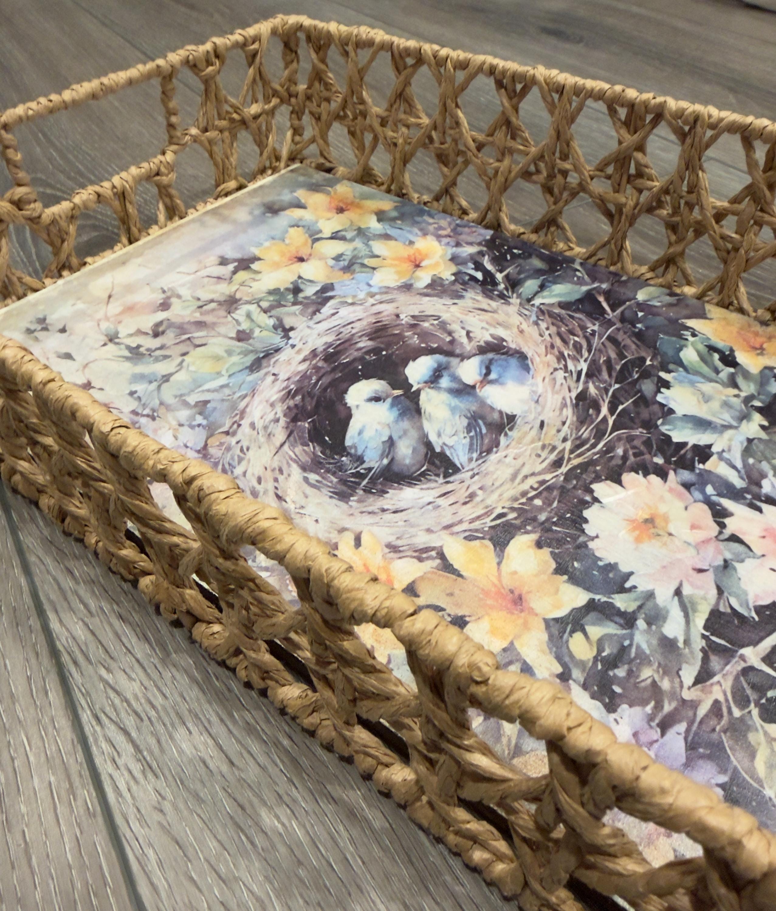 Bird Nest Basket: 17"x11"x4"