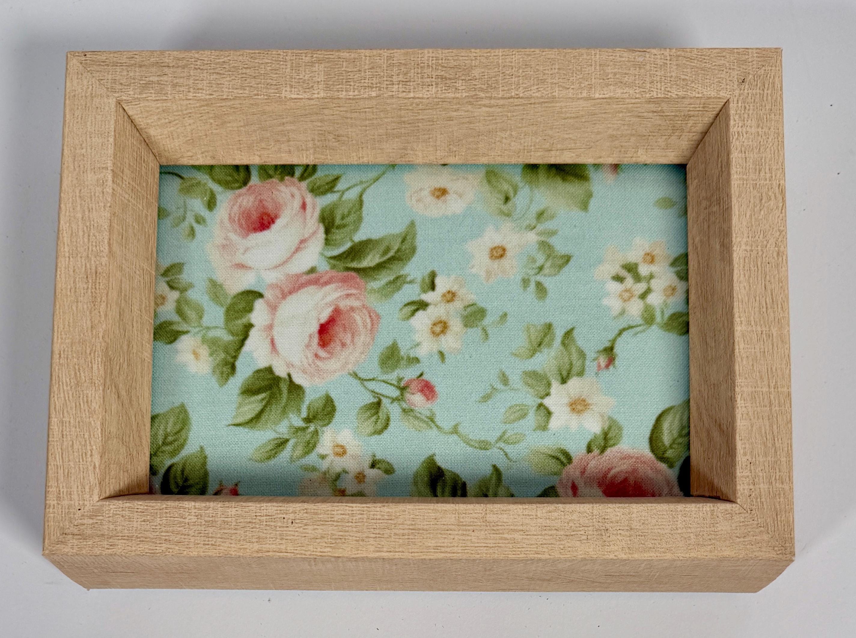 Deep Floral Jewelry Tray: 7"x5"x1.5"