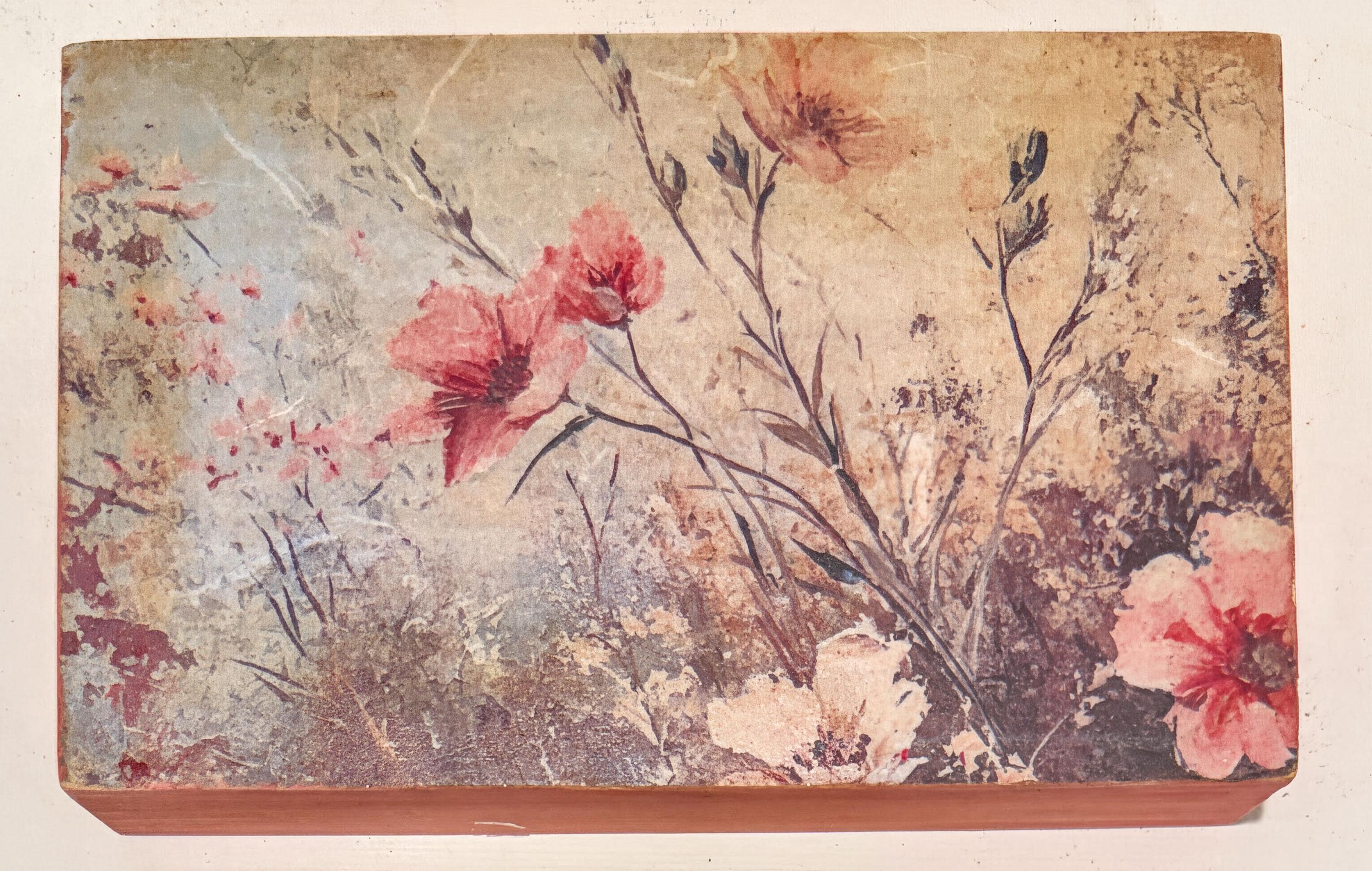 Pink Poppy Wildflowers: 5"x3"
